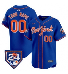 Men Women Youth New York Mets Active Player Custom Royal 2024 Spring Training Vapor Premier Limited Stitched Baseball Jersey