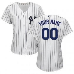 Men Women Youth All Size New York Yankee Custom Cool Base MLB Jersey White