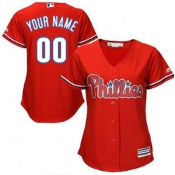 Men Women Youth All Size Philadelphia Phillies Cool Base Custom MLB Jersey Red