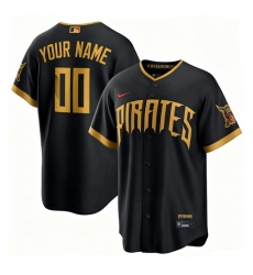 Men Pittsburgh Pirates Nike Black 2026 City Connect Stadium Custom Jersey Men Pittsburgh Pirates Nike Black 2026 City Connect Stadium Custom Jersey