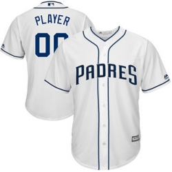 Men Women Youth All Size San Diego Padres Majestic White Cool Base Custom Baseball Jersey