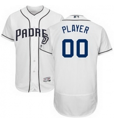 Men Women Youth All Size San Diego Padres Majestic White Home Flex Base Authentic Collection Custom Jersey