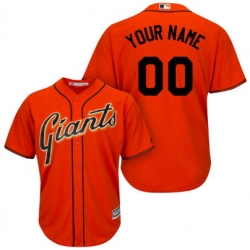 Men Women Youth All Size San Francisco Giants Majestic Orange Alternate 2017 Cool Base Custom Jersey 3