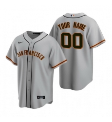 Men Women Youth Toddler All Size San Francisco Giants Custom Nike Gray Stitched MLB Cool Base Road Jersey