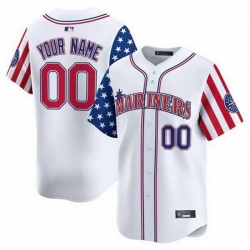 Men Women Youth Seattle Mariners Active Player Custom White 2025 Independence Day Limited Stitched jersey