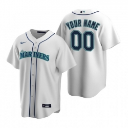 Men Women Youth Toddler All Size Seattle Mariners Custom Nike White Stitched MLB Cool Base Home Jersey