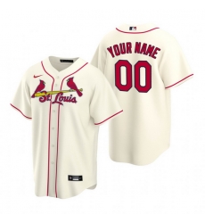 Men Women Youth Toddler All Size St. Louis St.Louis Cardinals Custom Nike Cream Stitched MLB Cool Base Jersey