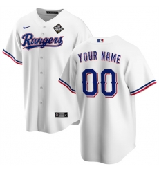 Men Texas Rangers Active Player Custom White 2023 World Series Stitched Baseball Jersey