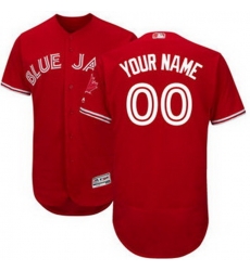 Men Women Youth All Size Toronto Blue Jays Majestic Home Flex Base Custom Jersey Red