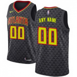 Men Women Youth Toddler All Size Atlanta Hawks Nike Black Swingman Custom Icon Edition Jersey