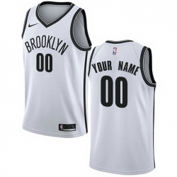 Men Women Youth Toddler All Size Nike Brooklyn Nets Customized Authentic White NBA Association Edition Jersey