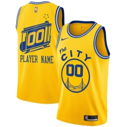 Men Women Youth Toddler Golden States Warriors Customized Jersey 005