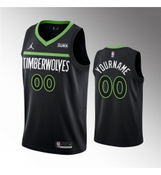 Men Women Youth Minnesota Timberwolves Active Player Customized Black Statement Edition Stitched Jersey