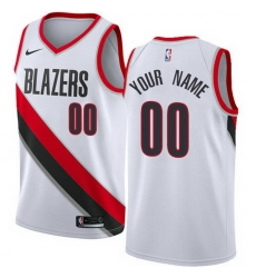 Men Women Youth Toddler All Size Nike Portland Trail Portland Blazers Customized Swingman White Home NBA Association Edition Jersey