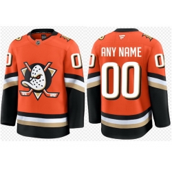 Men Women Youth Anaheim Ducks Custom Orange 2022 23 Reverse Stitched Jersey