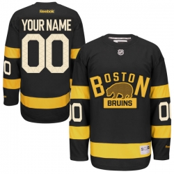 Men Women Youth Toddler Black Jersey - Customized Reebok Boston Bruins Winter Classic