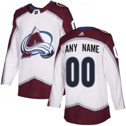 Men Women Youth Toddler Youth White Jersey - Customized Adidas Colorado Avalanche Away