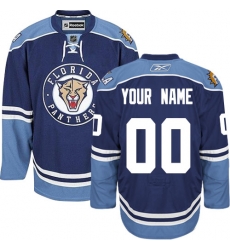 Men Women Youth Toddler Navy Blue Jersey - Customized Reebok Florida Panthers Third