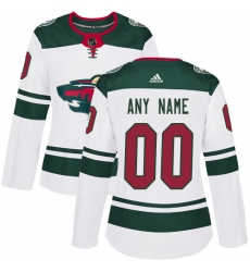 Men Women Youth Toddler White Jersey - Customized Adidas Minnesota Wild Away  II