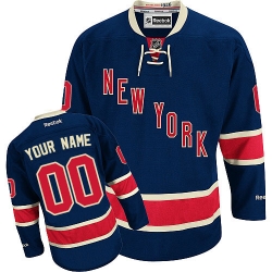 Men Women Youth Toddler Navy Blue Jersey - Customized Reebok New York Rangers Third