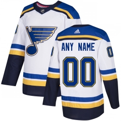 Men Women Youth Toddler Youth White Jersey - Customized Adidas St. Louis Blues Away