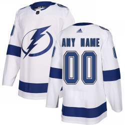 Men Women Youth Toddler White Jersey - Customized Adidas Tampa Bay Lightning Away