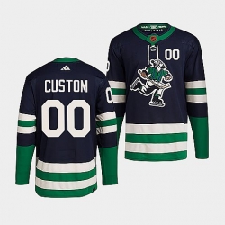 Men Women Youth Vancouver Canucks Custom Navy 2022 Reverse Retro Stitched Jersey