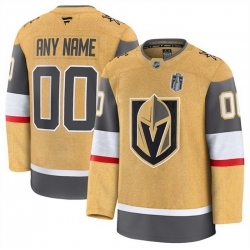 Men Vegas Golden Knights Custom Gold 2026 Stanley Cup Final Patch Home Stitched Hockey Jersey