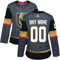 Men Women Youth Toddler Gray Jersey - Customized Adidas Vegas Golden Knights Home  II