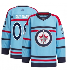 Men Women Youth Winnipeg Jets Light Blue Anniversary Primegreen Stitched Custom Jersey