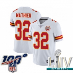 2020 Super Bowl LIV Men Kansas City Chiefs #32 Tyrann Mathieu White Vapor Untouchable Limited Player Football Jersey