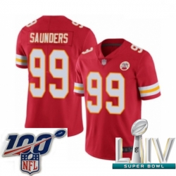 2020 Super Bowl LIV Men Kansas City Chiefs #99 Khalen Saunders Red Team Color Vapor Untouchable Limited Player Football Jersey