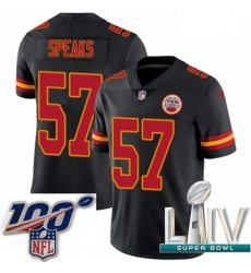 2020 Super Bowl LIV Men Nike Kansas City Chiefs #57 Breeland Speaks Limited Black Rush Vapor Untouchable NFL Jersey