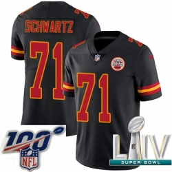 2020 Super Bowl LIV Youth Nike Kansas City Chiefs #71 Mitchell Schwartz Limited Black Rush Vapor Untouchable NFL Jersey