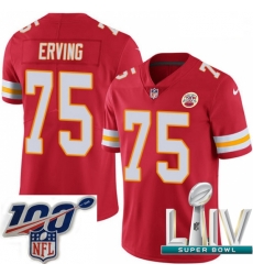 2020 Super Bowl LIV Youth Nike Kansas City Chiefs #75 Cameron Erving Red Team Color Vapor Untouchable Limited Player NFL Jersey