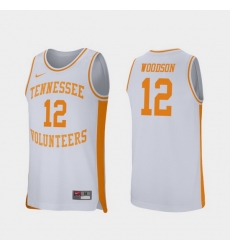 Men Tennessee Volunteers Brad Woodson White Retro Performance College Basketball Jersey