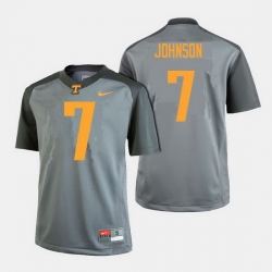 Men Tennessee Volunteers Brandon Johnson College Football Gray Jersey