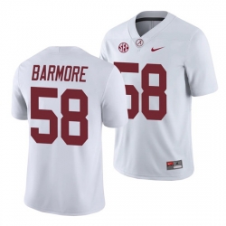 Alabama Crimson Tide Christian Barmore Game White College Football Jersey