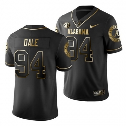 Alabama Crimson Tide D.J. Dale Black Golden Edition Men'S Jersey