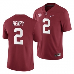 Alabama Crimson Tide Derrick Henry Crimson 2019 Home History Player Jersey NCAA Football