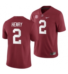 Alabama Crimson Tide Derrick Henry Crimson College Football Home Game Jersey