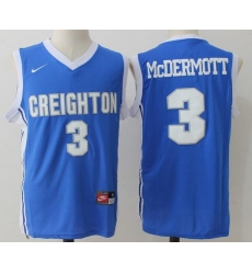 Mens Creighton Bluejays Blue Customized College Basketball Jersey