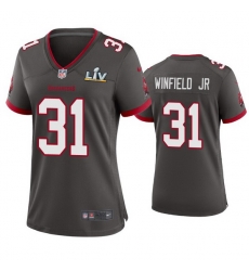 Women Antoine Winfield Jr. Buccaneers Pewter Super Bowl Lv Game Jersey