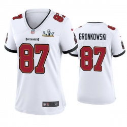 Women Rob Gronkowski Buccaneers White Super Bowl Lv Game Jersey