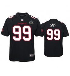 Youth Warren Sapp Buccaneers Black Super Bowl Lv Game Fashion Jersey