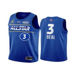 Men 2021 All Star Washington Wizards 3 Bradley Beal Blue Eastern Conference Stitched NBA Jersey