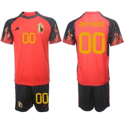 Men FIFA 2022 Belgium Soccer Customized Jersey 001