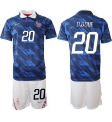 Men France 2026 FIFA World Cup Blue Soccer Jersey #20 Desire Doue