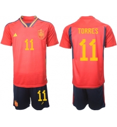 Men FIFA 2022 Spain Soccer Jersey 009