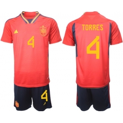 Men FIFA 2022 Spain Soccer Jersey 019